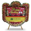 bunga papan happy wedding