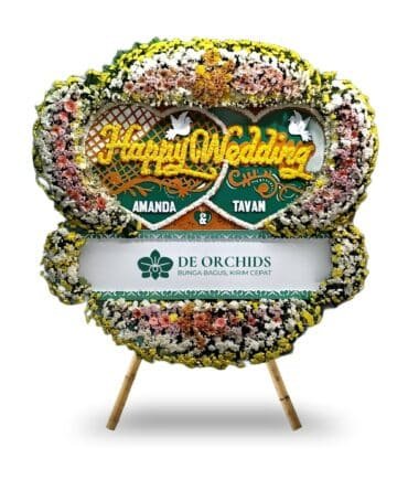 bunga papan wedding