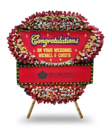 papan bunga pernikahan