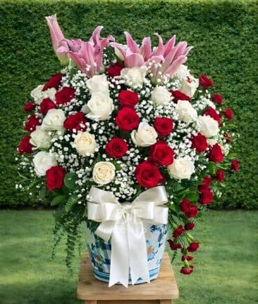 rangkaian bunga meja