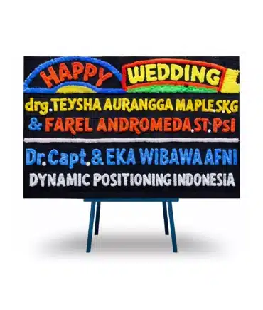 bunga papan wedding Makassar
