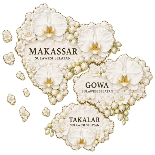 Jasa karangan bunga Makassar meliputi bunga papan untuk area Gowa dan Takalar