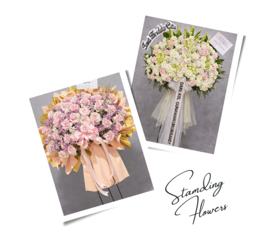 standing flowers banner