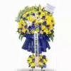 Majestic Blue Gold Standing Flower